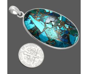 Multi Copper Turquoise Pendant SDP153293 P-1001, 25x40 mm