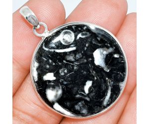 Mexican Cabbing Fossil Pendant SDP153321 P-1001, 30x30 mm