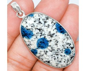 K2 Blue - Azurite In Quartz Pendant SDP153333 P-1001, 23x38 mm