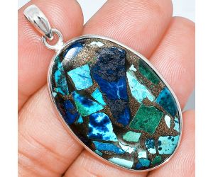 Multi Copper Turquoise Pendant SDP153417 P-1001, 23x36 mm