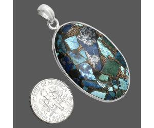 Multi Copper Turquoise Pendant SDP153417 P-1001, 23x36 mm