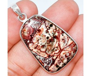 Leopard Skin Jasper Pendant SDP153456 P-1001, 21x31 mm