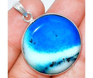 Marine Blue Dendritic Opal Pendant SDP153457 P-1001, 27x27 mm