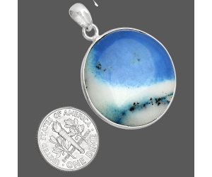 Marine Blue Dendritic Opal Pendant SDP153457 P-1001, 27x27 mm