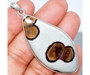 Coffee Bean Jasper Pendant SDP153458 P-1001, 25x51 mm