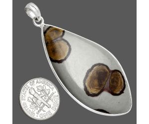 Coffee Bean Jasper Pendant SDP153458 P-1001, 25x51 mm