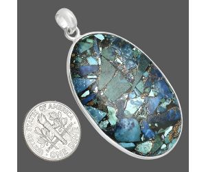 Multi Copper Turquoise Pendant SDP153471 P-1001, 27x42 mm