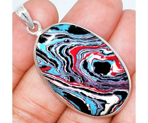 Fordite Detroit Agate Pendant SDP153478 P-1001, 23x35 mm