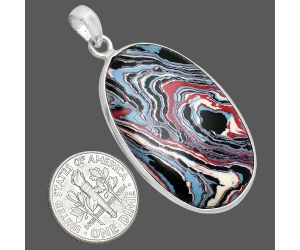 Fordite Detroit Agate Pendant SDP153478 P-1001, 23x35 mm