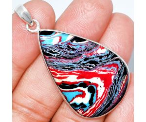 Fordite Detroit Agate Pendant SDP153480 P-1001, 24x38 mm