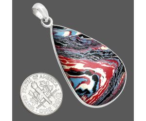 Fordite Detroit Agate Pendant SDP153480 P-1001, 24x38 mm