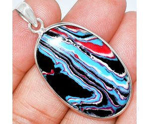 Fordite Detroit Agate Pendant SDP153485 P-1001, 21x33 mm