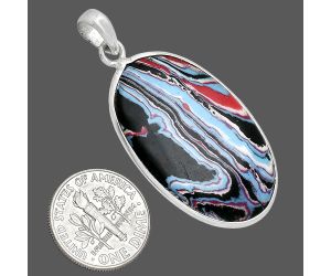 Fordite Detroit Agate Pendant SDP153485 P-1001, 21x33 mm