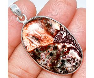 Leopard Skin Jasper Pendant SDP153486 P-1001, 22x34 mm