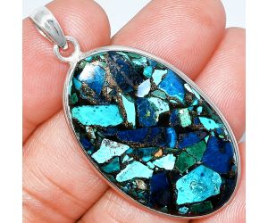 Multi Copper Turquoise Pendant SDP153493 P-1001, 22x38 mm