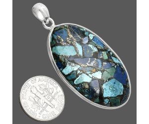 Multi Copper Turquoise Pendant SDP153493 P-1001, 22x38 mm