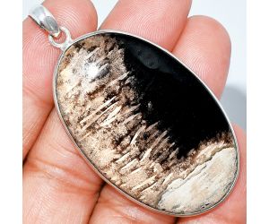 Root Plume Agate Pendant SDP153497 P-1001, 30x47 mm