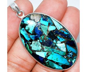 Multi Copper Turquoise Pendant SDP153499 P-1001, 25x40 mm