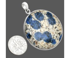 K2 Blue - Azurite In Quartz Pendant SDP153500 P-1001, 36x36 mm