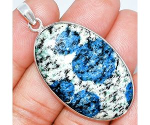 K2 Blue - Azurite In Quartz Pendant SDP153501 P-1001, 24x38 mm