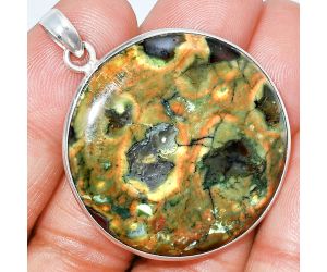 Rhyolite - Rainforest Jasper Pendant SDP153503 P-1001, 34x34 mm