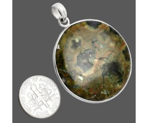 Rhyolite - Rainforest Jasper Pendant SDP153503 P-1001, 34x34 mm