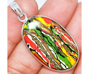 Fordite Detroit Agate Pendant SDP153506 P-1001, 20x33 mm