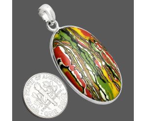 Fordite Detroit Agate Pendant SDP153506 P-1001, 20x33 mm