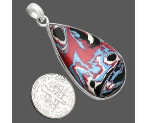 Fordite Detroit Agate Pendant SDP153517 P-1001, 21x36 mm