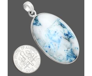 Marine Blue Dendritic Opal Pendant SDP153522 P-1001, 23x36 mm