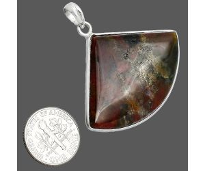 Blood Stone Pendant SDP153523 P-1001, 30x43 mm