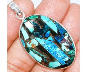 Multi Copper Turquoise Pendant SDP153527 P-1001, 23x36 mm