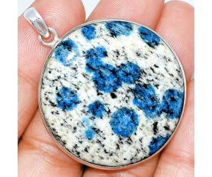 K2 Blue - Azurite In Quartz Pendant SDP153532 P-1001, 36x36 mm