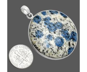 K2 Blue - Azurite In Quartz Pendant SDP153532 P-1001, 36x36 mm