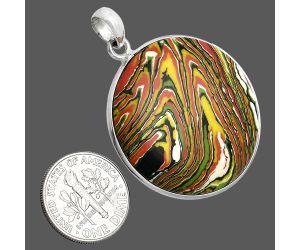 Fordite Detroit Agate Pendant SDP153536 P-1001, 31x31 mm