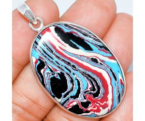 Fordite Detroit Agate Pendant SDP153545 P-1001, 25x37 mm