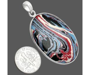 Fordite Detroit Agate Pendant SDP153545 P-1001, 25x37 mm