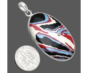 Fordite Detroit Agate Pendant SDP153555 P-1001, 23x38 mm