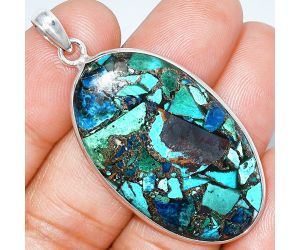 Multi Copper Turquoise Pendant SDP153556 P-1001, 22x40 mm