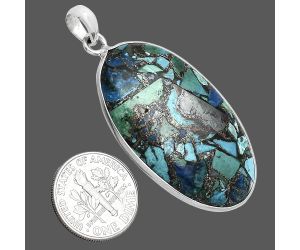 Multi Copper Turquoise Pendant SDP153556 P-1001, 22x40 mm