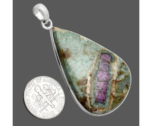 Ruby In Fuchsite Pendant SDP153558 P-1001, 27x42 mm