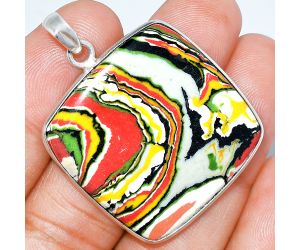 Fordite Detroit Agate Pendant SDP153570 P-1001, 31x31 mm