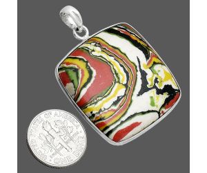 Fordite Detroit Agate Pendant SDP153570 P-1001, 31x31 mm