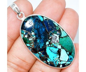 Multi Copper Turquoise Pendant SDP153571 P-1001, 22x39 mm