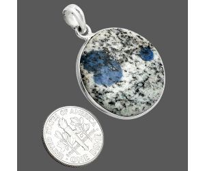 K2 Blue - Azurite In Quartz Pendant SDP153572 P-1001, 26x26 mm