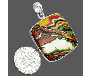 Fordite Detroit Agate Pendant SDP153573 P-1001, 26x26 mm