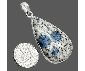 K2 Blue - Azurite In Quartz Pendant SDP153574 P-1001, 22x36 mm