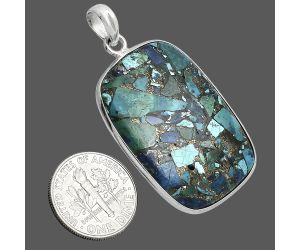 Multi Copper Turquoise Pendant SDP153575 P-1001, 23x34 mm