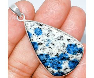 K2 Blue - Azurite In Quartz Pendant SDP153577 P-1001, 24x39 mm