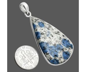 K2 Blue - Azurite In Quartz Pendant SDP153577 P-1001, 24x39 mm